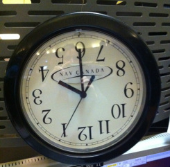 Nav Canada upside down clock